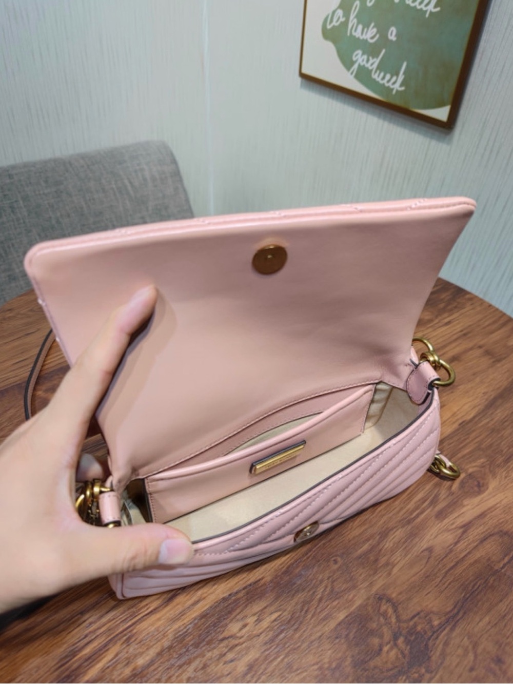 Tory Burch Pink Quilted Shoulder Bag - Picture 5 of 8